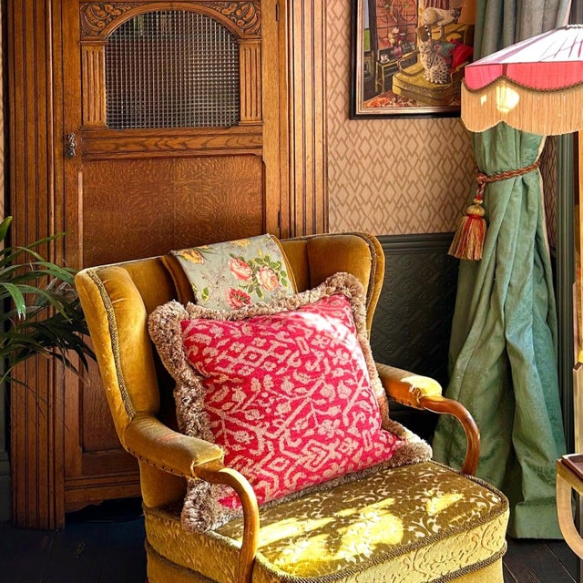 Art Deco The Peggy Pink Silk Fringed Lampshade - Large For Sale - Image 3 of 5