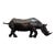 Dominik Albinski, Polish Modernist Charging Rhino Bronze Expressionist Rhinoceros Sculpture For Sale