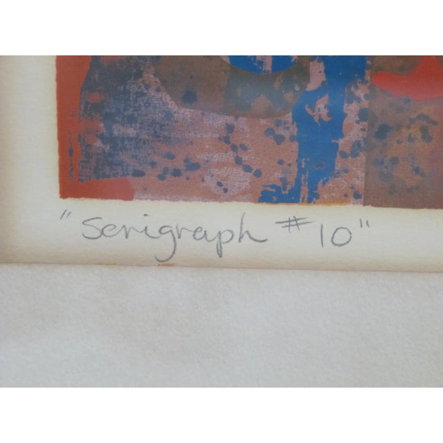 1960s George Nama Signed Limited Ed Framed Abstract Mid Century Modern Serigraph #10 For Sale - Image 5 of 8