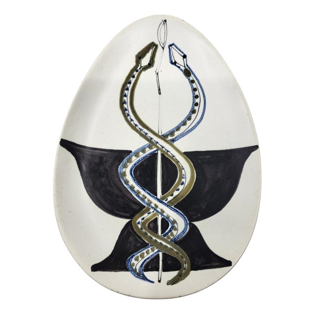 Vintage French Ceramic Trinket Tray by Roger Capron, 1950 For Sale