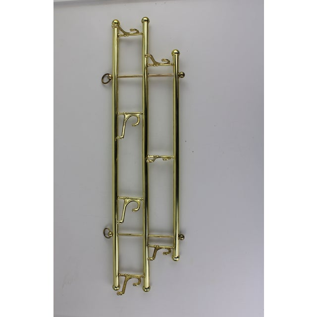 Metal Brass Coat Rack with Adjustable Hooks, 1950s For Sale - Image 7 of 10
