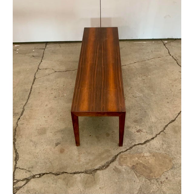 Severin Hansen Severin Hansen Rosewood Side Table for Haslev Mobelfabrik, Denmark 1960's For Sale - Image 4 of 13