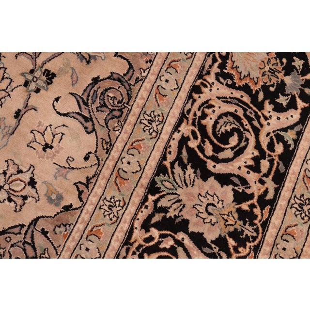 Medallion 1990's Pak-Persian Taupe/Black Wool Rug - 8'0'' X 10'0'' For Sale In New York - Image 6 of 9