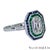 18K White Gold Natural Diamond, Sapphire & Emerald Ring Metal Type: 18K (750) White Gold Total Item Weight: 6.1 Grams Ring...
