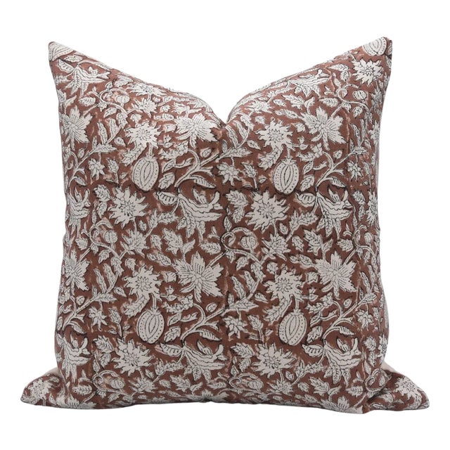 Fabdivine Indian Block Print Cushion Cover 14x20 Inch Duck Canvas-Manikarnika For Sale