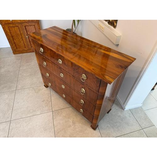Biedermeier Chest of Drawers in Walnut For Sale - Image 8 of 18
