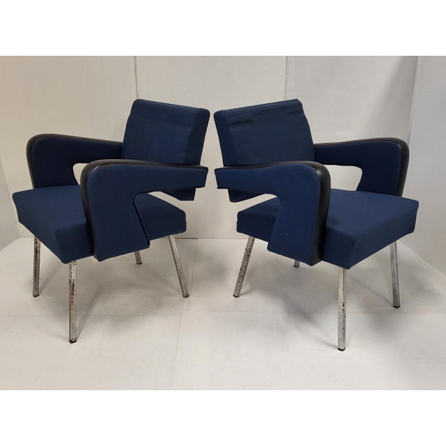 President Chairs by Jacques Adnet, 1950s, Set of 2 For Sale - Image 12 of 13