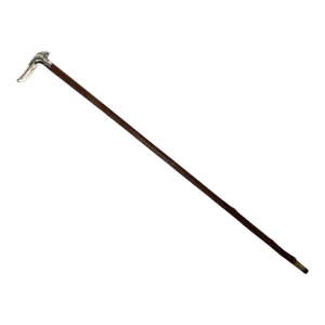 Early 20th Century Sterling Silver Duck Bill Walking Stick Cane