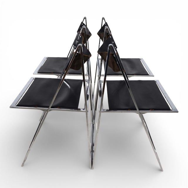 Folding Dining Chairs by Fantoni&Geraci for Lübke, 1969, Set of 4 For Sale - Image 16 of 18