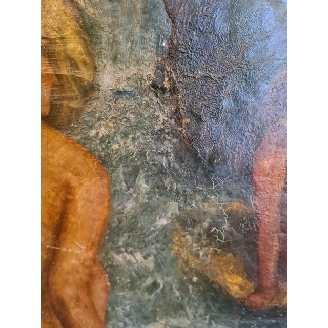 Hoshizaki Konosuke, The Nude Female Bathers, 20th Century, Impasto Oil on Canvas, Framed For Sale - Image 8 of 14