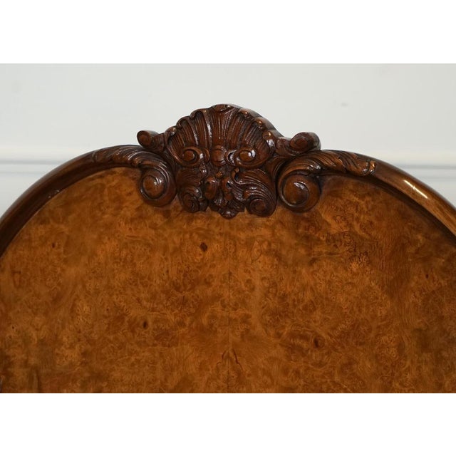 Wood Art Deco English Burr Walnut Vono Bedstead Frame with Queen Anne Legs, 1930s For Sale - Image 7 of 18
