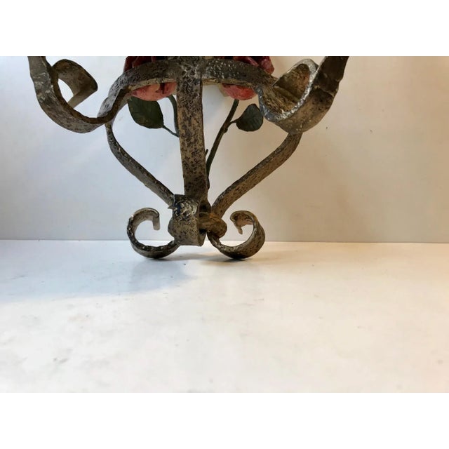 1920s French Wrought Iron Sconce, 1920s For Sale - Image 5 of 9