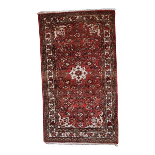 1970s Handmade Persian Hamadan Rug For Sale