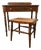 Mid-Century L. Hitchcock Stenciled Writing Desk & Matching Caned Bench – 2-Piece Set For Sale