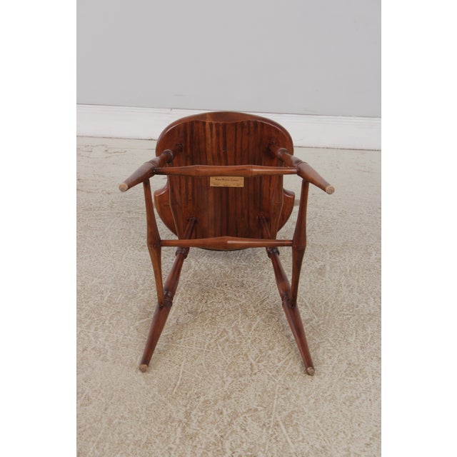 Pair Robert Bergelin Windsor Style Cherry Counter Chairs For Sale - Image 14 of 16