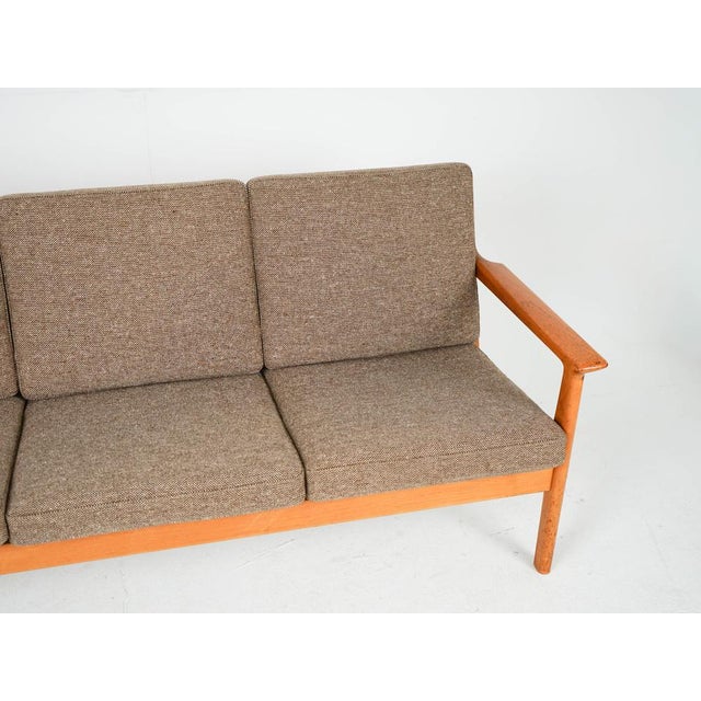 Mid-Century Teak GE-265/3 Wollstoff Sofa by Hans J. Wegner for Getama, 1960s For Sale - Image 13 of 14