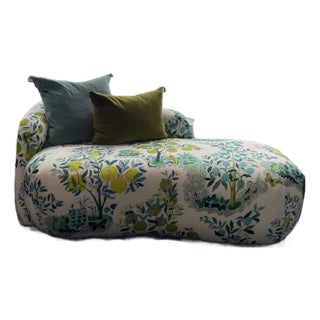 Schumacher Upholstered Custom Freestanding Chaise For Sale
