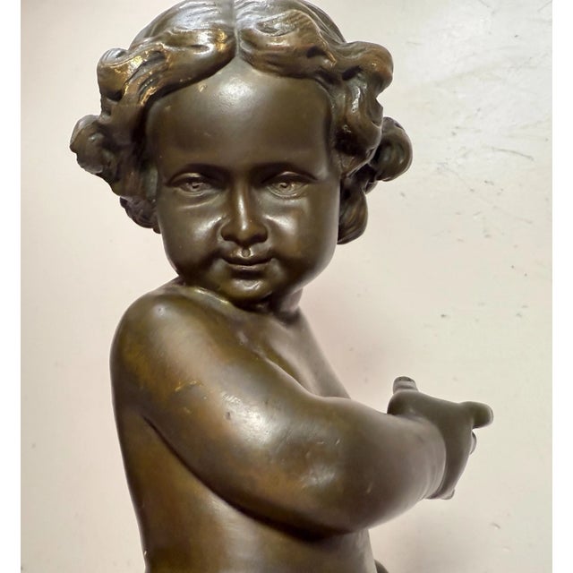 Large Antique 1800's Valentino Besarel Putti Cherub Bronze Statue Sculpture Art For Sale - Image 12 of 17