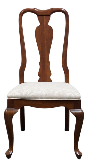 Ethan Allen Georgian Court Collection Traditional Queen Anne Style Splat Back Dining Side Chair 11-6400