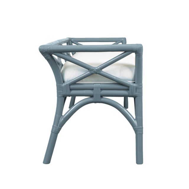 David Francis Charlotte Bench - Regatta Blue For Sale - Image 4 of 7