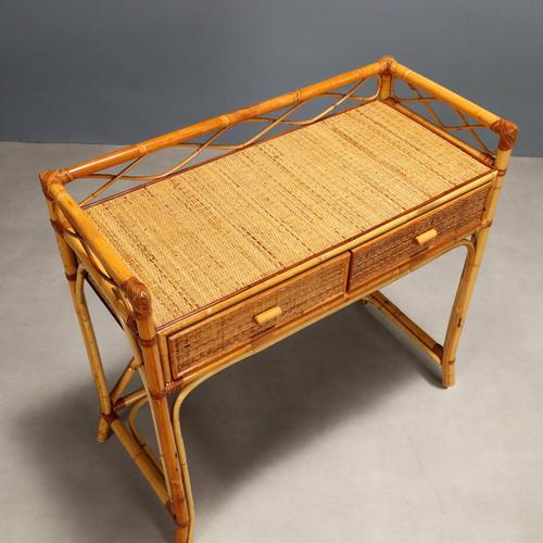 Bamboo Console Table, 1970s For Sale - Image 3 of 9