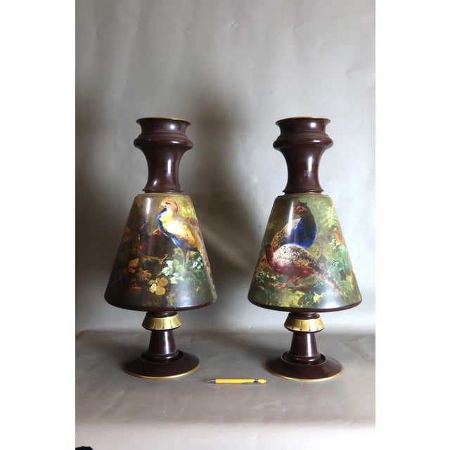 Large Vases from Milliet Creil and Montereau / Lebeuf Milliet & CIE, 1840-1896, Set of 2 For Sale - Image 14 of 14