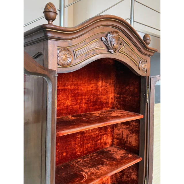 19th Century Country French Walnut Vitrine For Sale - Image 4 of 18