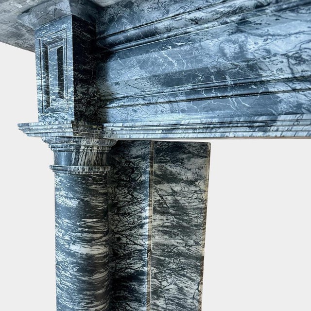 Antique Irish Georgian Marble Column Fireplace Mantel, 1810 For Sale - Image 3 of 11