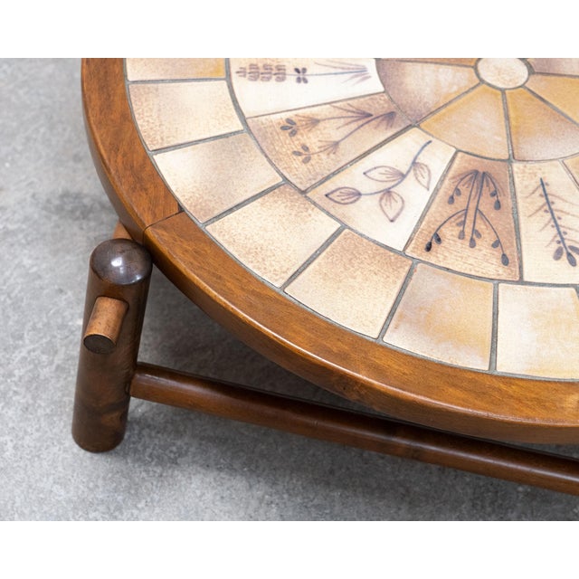 Round Ceramic Coffee Table, 1960s For Sale - Image 4 of 7