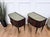 Mid-Century Modern Italian Walnut and Glass Bedside Tables, 1950s, Set of 2 For Sale - Image 9 of 10