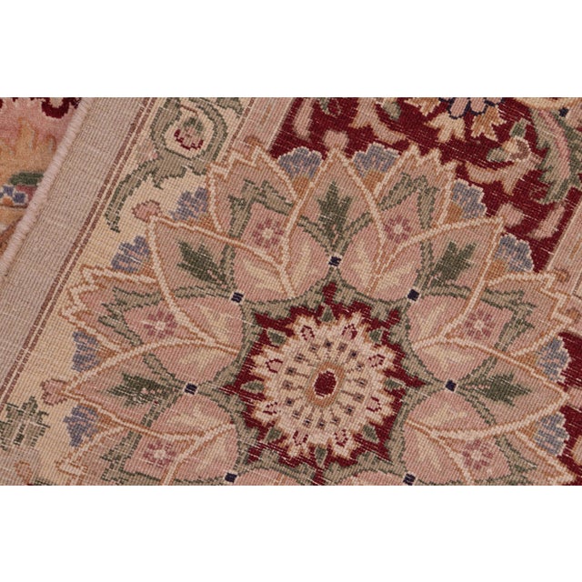 Textile Shabby Chic Floral Pak-Persian Gray/Red Wool Rug - 8'2'' X 10'4'' For Sale - Image 7 of 9