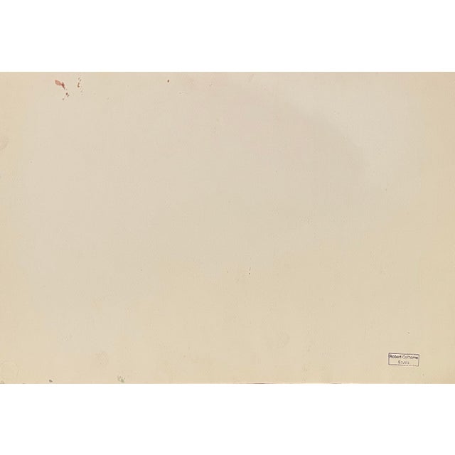 Mid-Century Modern 1952 Robert Colborne Abstract Watercolor For Sale - Image 3 of 4