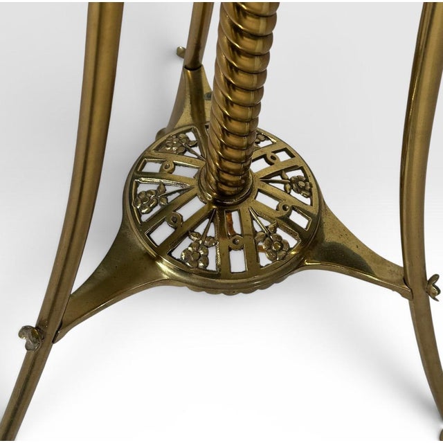 Late 19th Century Victorian Brass and Red Satin Glass Griffin Piano Floor Lamp For Sale - Image 17 of 18
