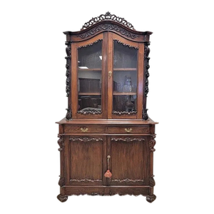 Superb Quality Antique Austrian Two Door Rosewood Bookcase.
