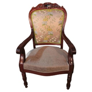 Antique Louis Philippe Mahogany Armchairs, Set of 4 For Sale