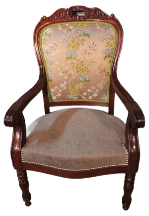 Antique Louis Philippe Mahogany Armchairs, Set of 4