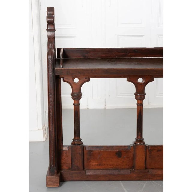 French 19th Century Walnut & Oak Church Altar Railing For Sale In Baton Rouge - Image 6 of 13