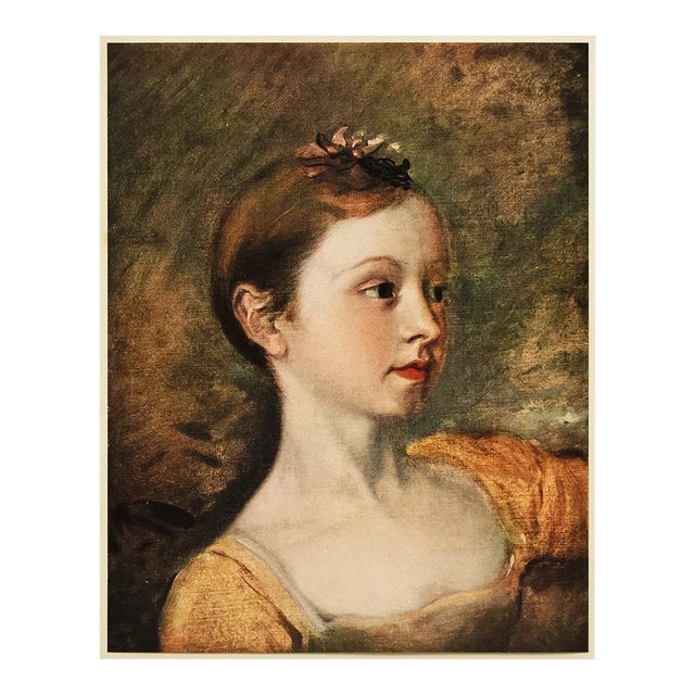 1956 After Thomas Gainsborough "The Painter's Daughter Mary", Vintage Full-Color Print For Sale