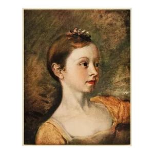 1956 After Thomas Gainsborough "The Painter's Daughter Mary", Vintage Full-Color Print