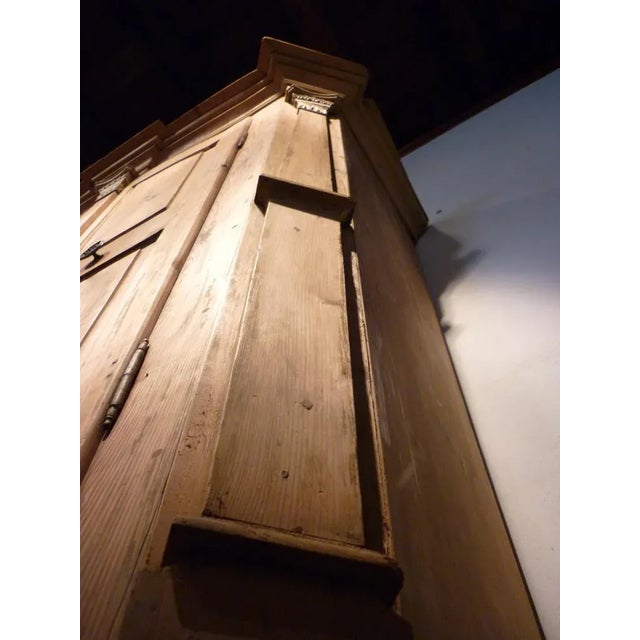 Fir Wardrobe with Carved Capitals For Sale - Image 5 of 7