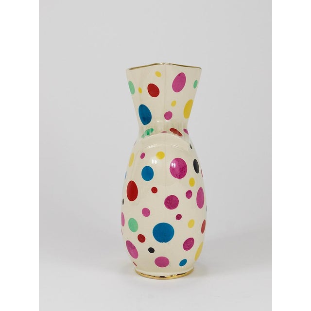 Mid-Century Gold and Polka Dot Pitcher from Boch Frères, Belgium, 1950s For Sale - Image 6 of 18