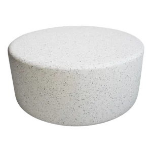 White Round Terrazzo Coffee Table