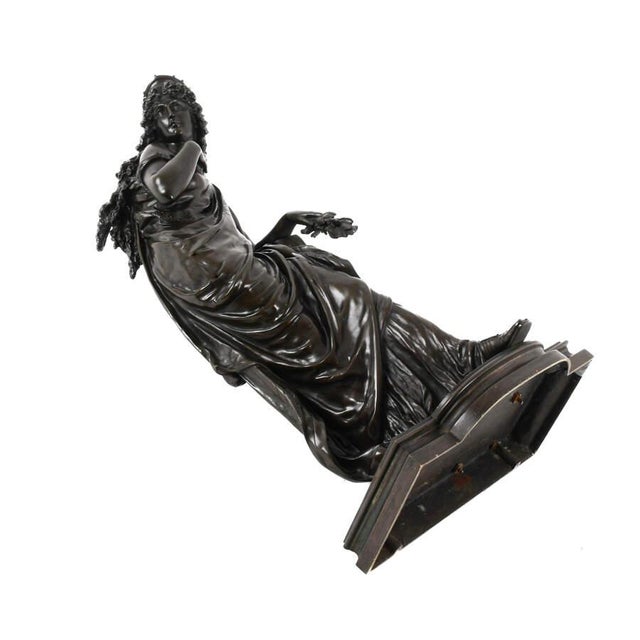 Early 20th Century Bronze Sculpture After Jacques Boustou by Auguste Moreau, Standing Classical Lady, Late 19th–Early 20th Century For Sale - Image 5 of 10