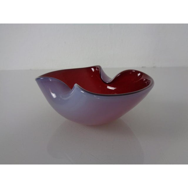 Red and Lilac Sommerso Murano Glass Bowl or Ashtray, Italy, 1960s For Sale - Image 15 of 15