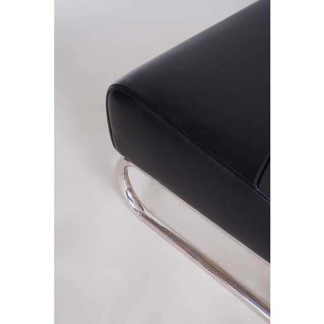 Bauhaus Leather Armchair, Czechia, 1930s For Sale - Image 4 of 13