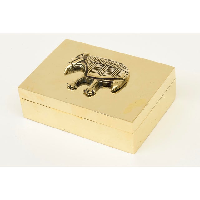 Vintage Restored Brass Armadillo Box, 1970's For Sale - Image 9 of 12