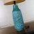 Mid 20th Century Mid Century Modern Table Lamp Large Turquoise Lava Glaze Ceramic After Fantoni For Sale - Image 9 of 13