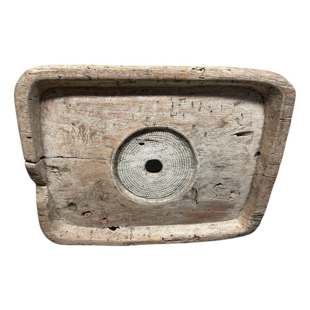 Andrianna Shamaris Century Old Rice Pounder For Sale