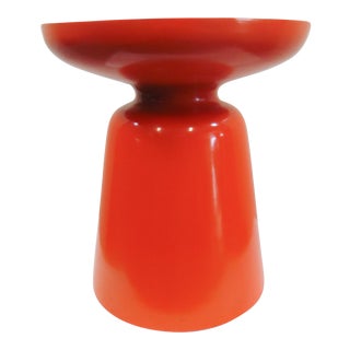 Mid-Century Modern Aluminum Orange Stool For Sale