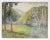 Textile Vintage Plein Air Impressionist Hilly Landscape Painting For Sale - Image 7 of 7
